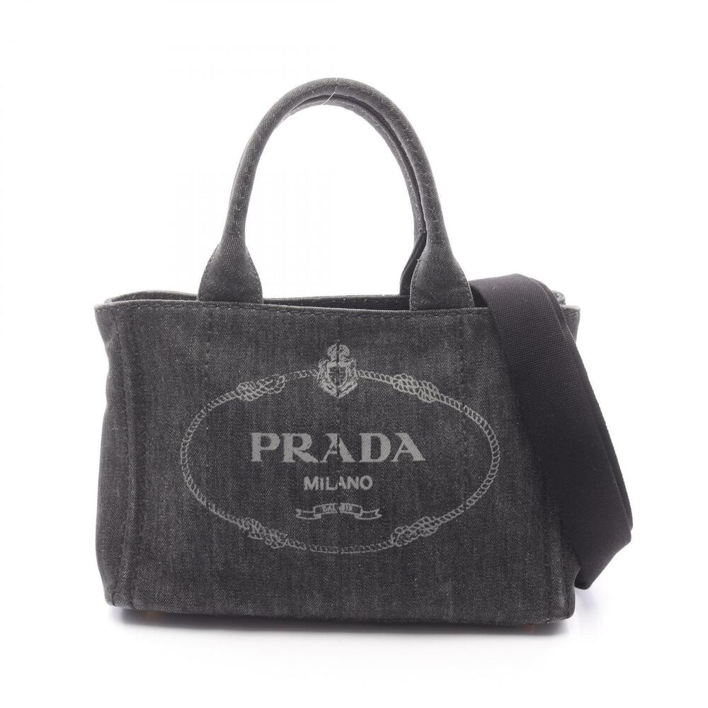Prada Canapa tote bag denim black